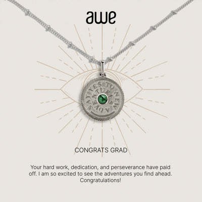 Awe Inspired Necklaces Sterling Silver Graduation Card Gift Set