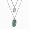 Awe Inspired Necklaces Sterling Silver / Green Amethyst / Earth Elemental Aura Necklace Set