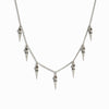 Awe Inspired Necklaces Sterling Silver / Grey Moonstone/Black Spinel Grey Moonstone Spike Collar Necklace