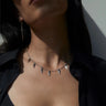 Awe Inspired Necklaces Sterling Silver / Grey Moonstone/Black Spinel Grey Moonstone Spike Collar Necklace