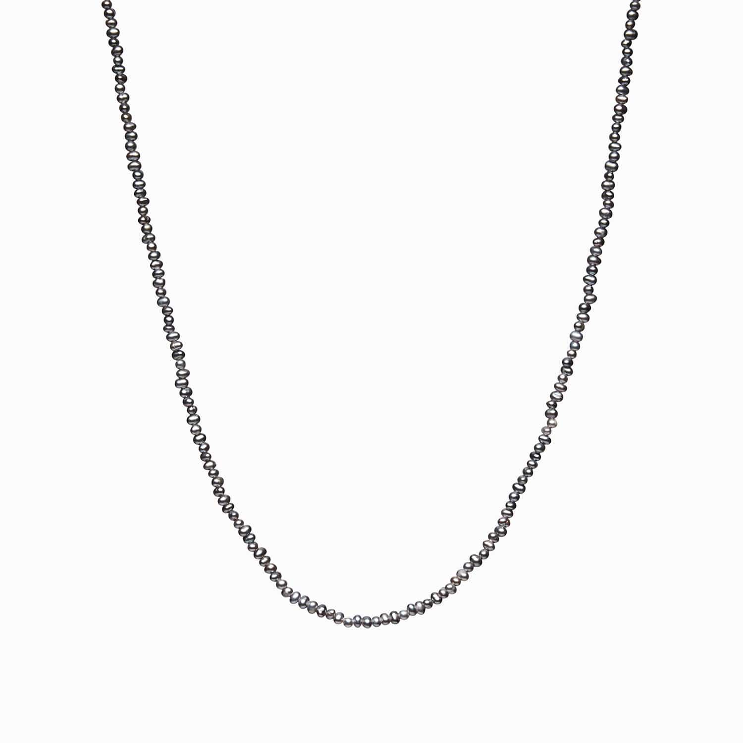 Awe Inspired Necklaces Sterling Silver / Grey Pearl Strand Necklace