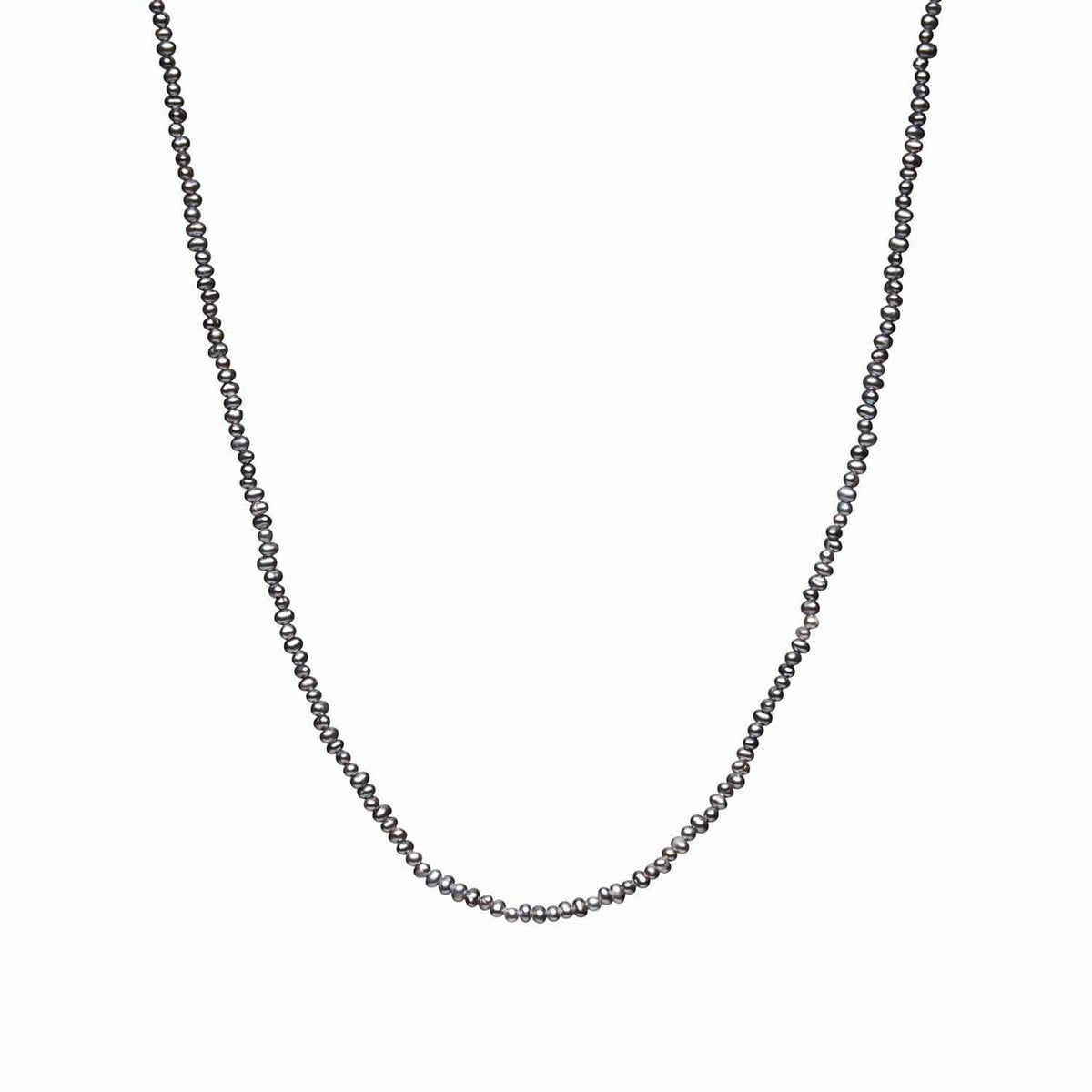 Awe Inspired Necklaces Sterling Silver / Grey Pearl Strand Necklace