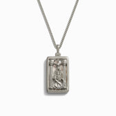 Awe Inspired Necklaces Sterling Silver / High Priestess / 16-18" Cuban Chain Men's Tarot Necklace