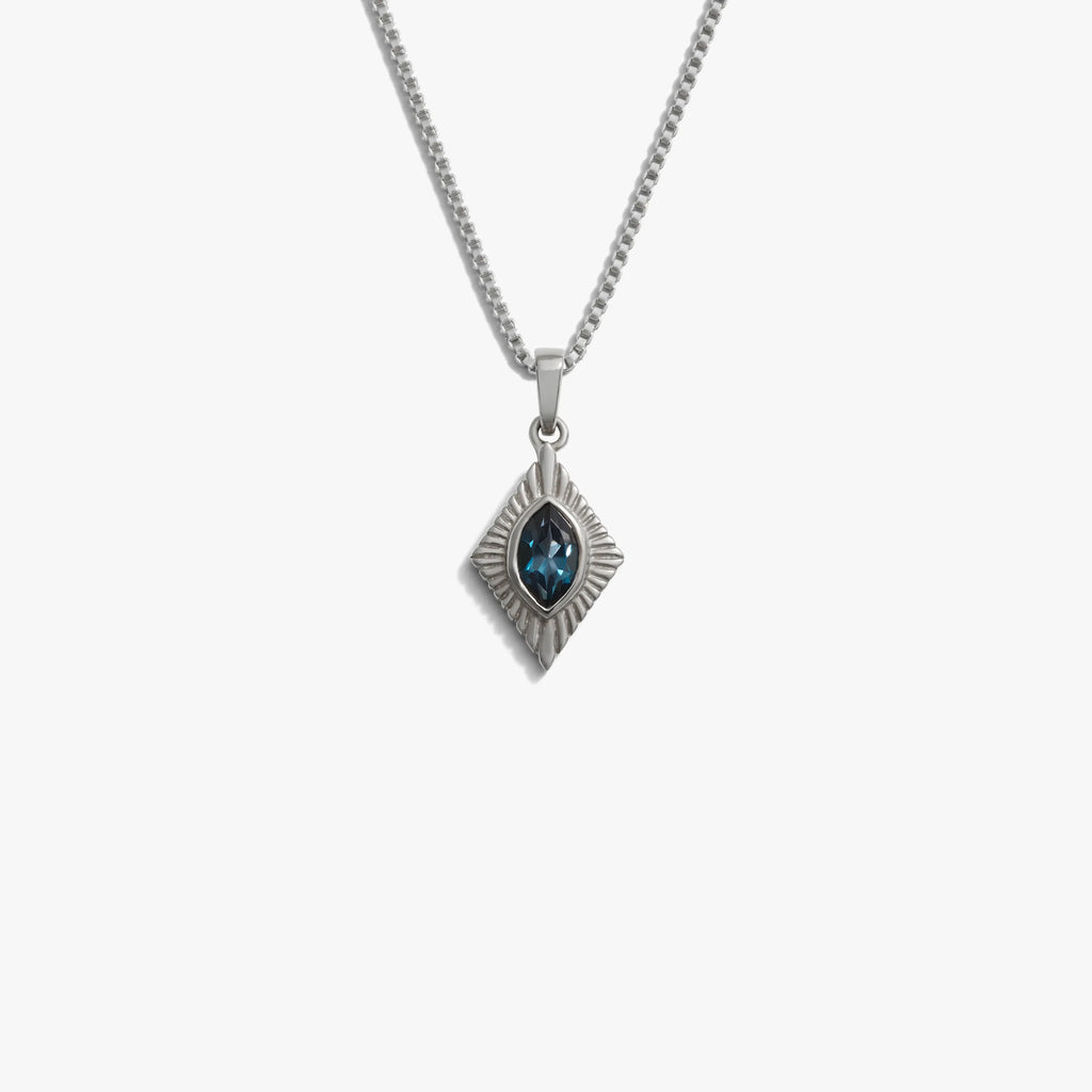 Awe Inspired Necklaces Sterling Silver / Indigo London Topaz / 16"-18" Aura Necklace