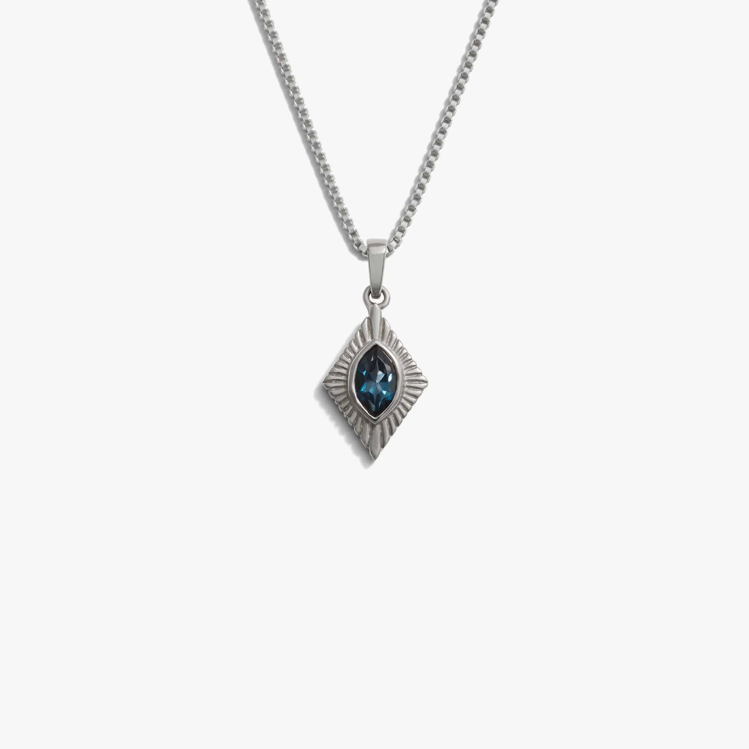 Awe Inspired Necklaces Sterling Silver / Indigo London Topaz / 16"-18" Aura Necklace