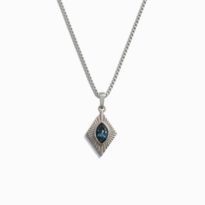 Awe Inspired Necklaces Sterling Silver / Indigo London Topaz / 16"-18" Aura Necklace