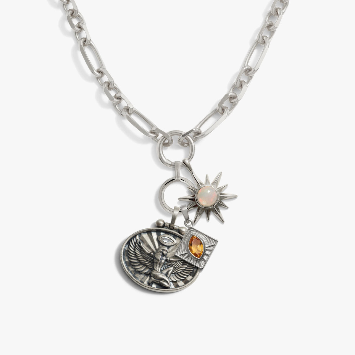 Awe Inspired Necklaces Sterling Silver Isis Charm Necklace