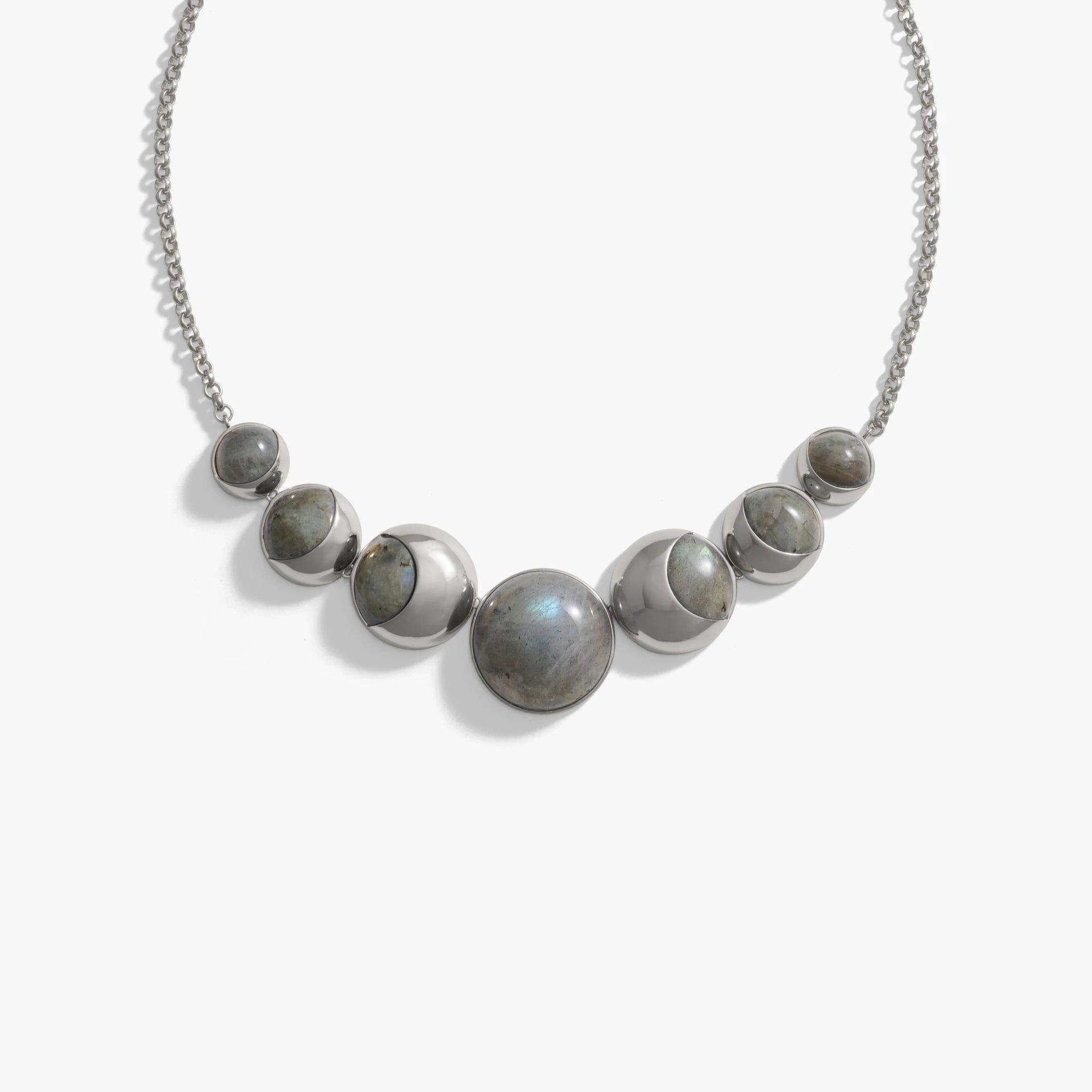 Labradorite Moon Phase Statement Necklace – Awe Inspired