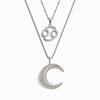 Awe Inspired Necklaces Sterling Silver / Leo Twisted Moon and Gemstone Zodiac Set