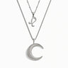 Awe Inspired Necklaces Sterling Silver / Leo Twisted Moon and Gemstone Zodiac Set