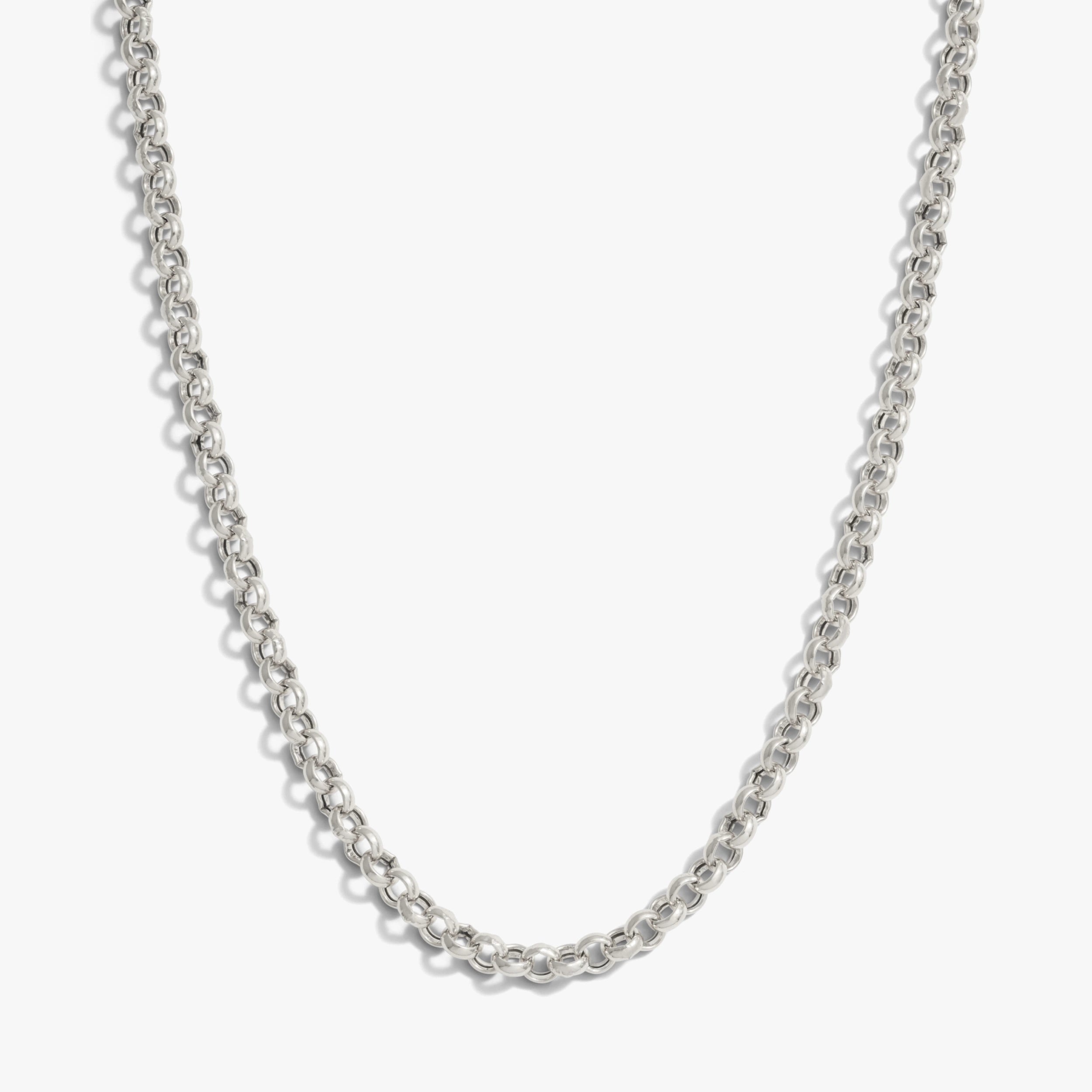 Awe Inspired Necklaces Sterling Silver Long Rolo Chain