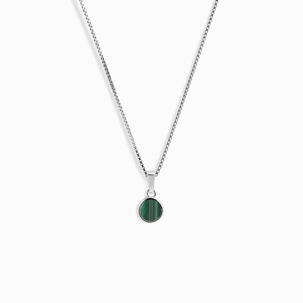 Awe Inspired Necklaces Sterling Silver / Malachite Gemstone Necklace
