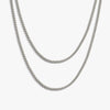 Awe Inspired Necklaces Sterling Silver Men's Layered Chain Set