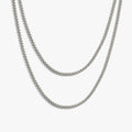 Awe Inspired Necklaces Sterling Silver Men's Layered Chain Set