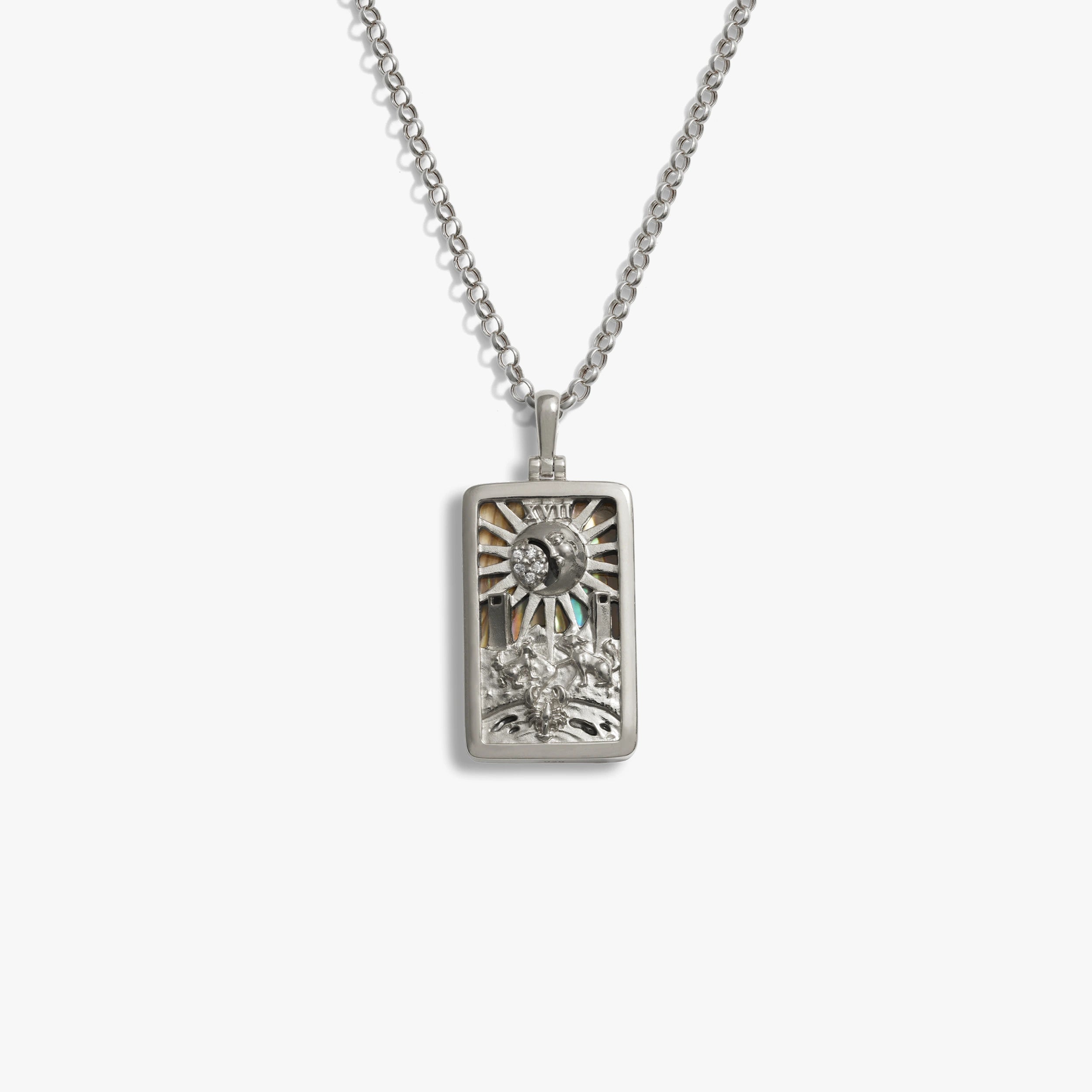 Awe Inspired Necklaces Sterling Silver / Moon / 16-18" Rolo Tarot Necklace
