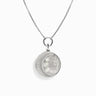 Awe Inspired Necklaces Sterling Silver Moonstone Eclipse Delicate Charm Collector Necklace