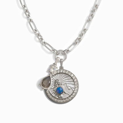 Awe Inspired Necklaces Sterling Silver Mother Earth Charm Necklace