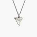 Awe Inspired Necklaces Sterling Silver / Mother of Pearl / 16-18" Cuban Chain Shark Tooth Necklace