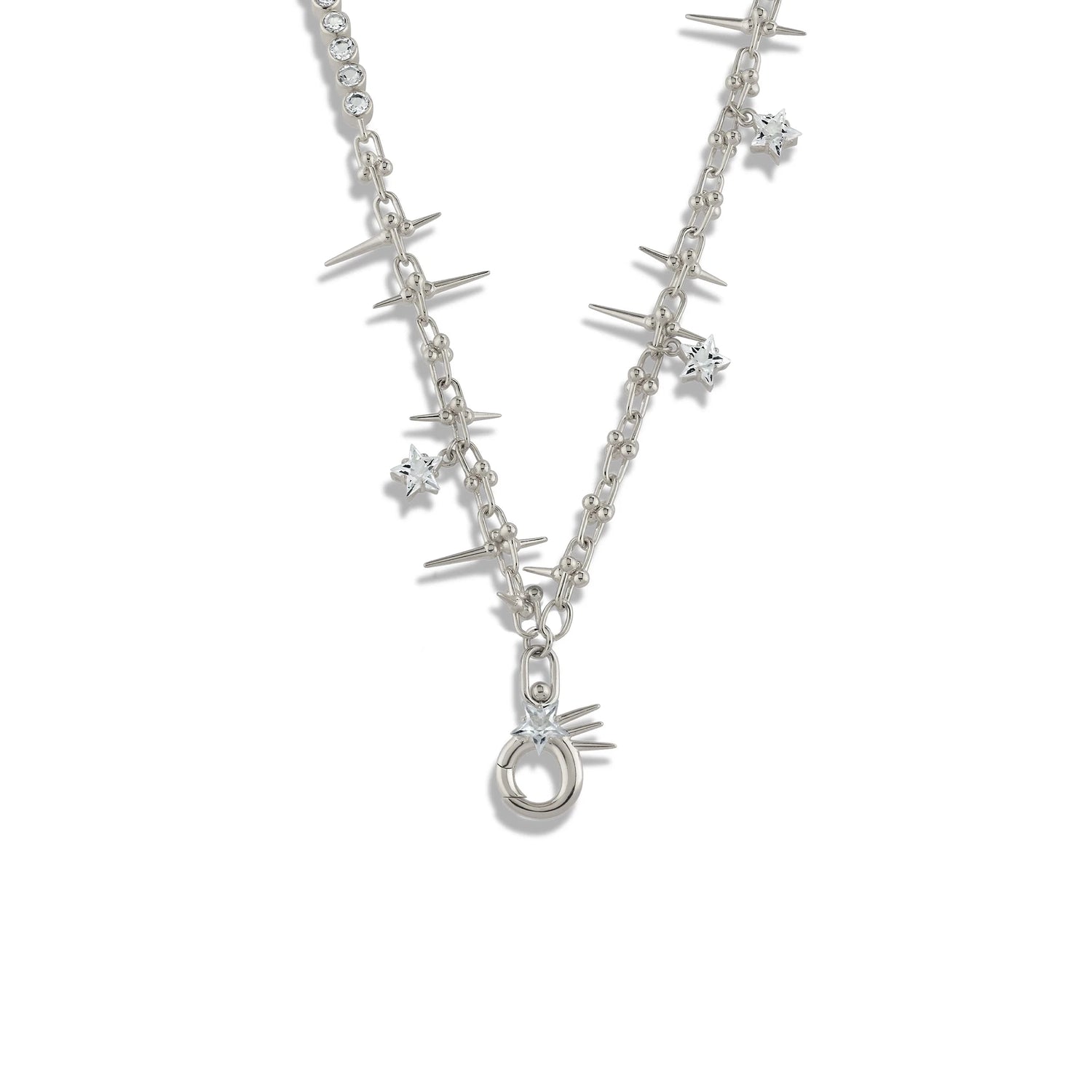 Awe Inspired Necklaces Sterling Silver Necklace - CS - Short Chain Mixed Link