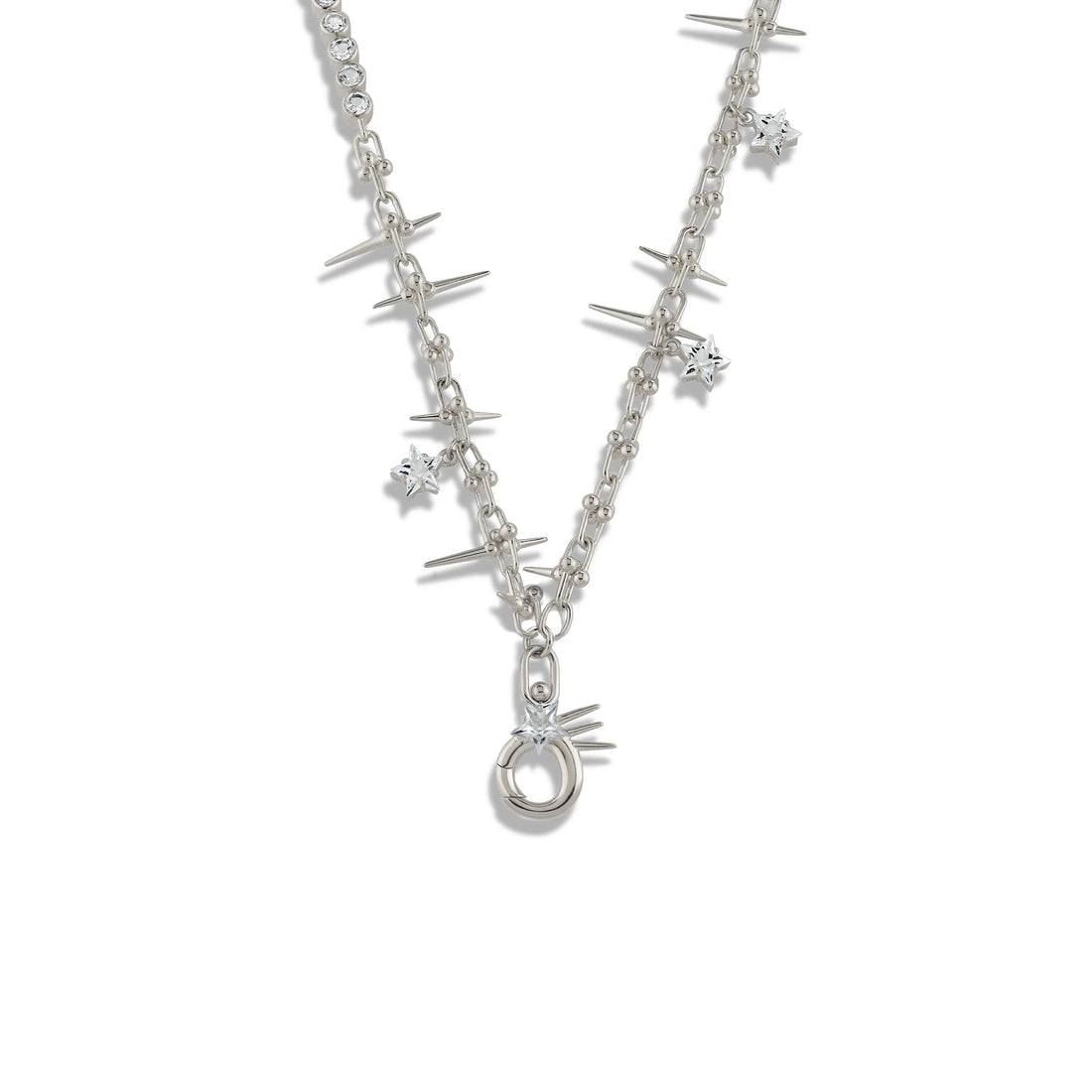 Awe Inspired Necklaces Sterling Silver Necklace - CS - Short Chain Mixed Link