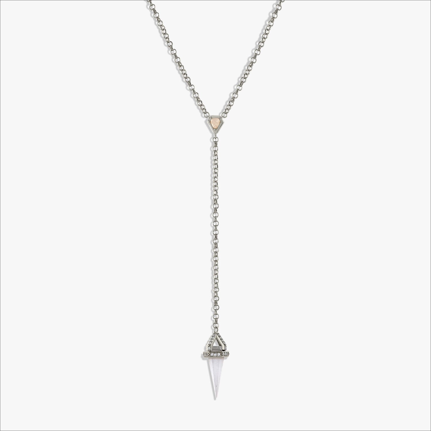 Awe Inspired Necklaces Sterling Silver Oracle Pendulum Lariat