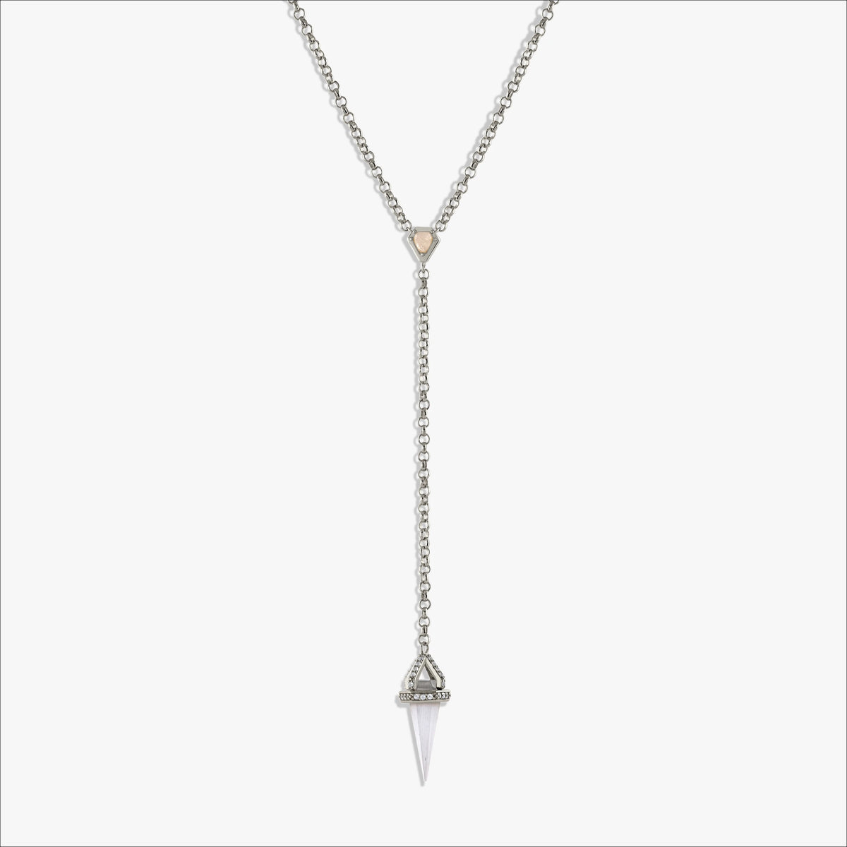 Awe Inspired Necklaces Sterling Silver Oracle Pendulum Lariat