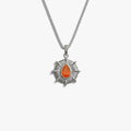 Awe Inspired Necklaces Sterling Silver / Orange Onyx / 16"-18" Aura Necklace