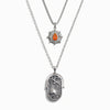 Awe Inspired Necklaces Sterling Silver / Orange Onyx / Air Elemental Aura Necklace Set
