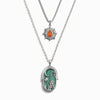 Awe Inspired Necklaces Sterling Silver / Orange Onyx / Earth Elemental Aura Necklace Set