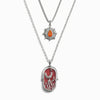 Awe Inspired Necklaces Sterling Silver / Orange Onyx / Fire Elemental Aura Necklace Set