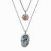 Awe Inspired Necklaces Sterling Silver / Orange Onyx / Water Elemental Aura Necklace Set