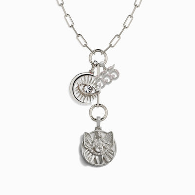 Awe Inspired Necklaces Sterling Silver Psyche's Journey Charm Lariat