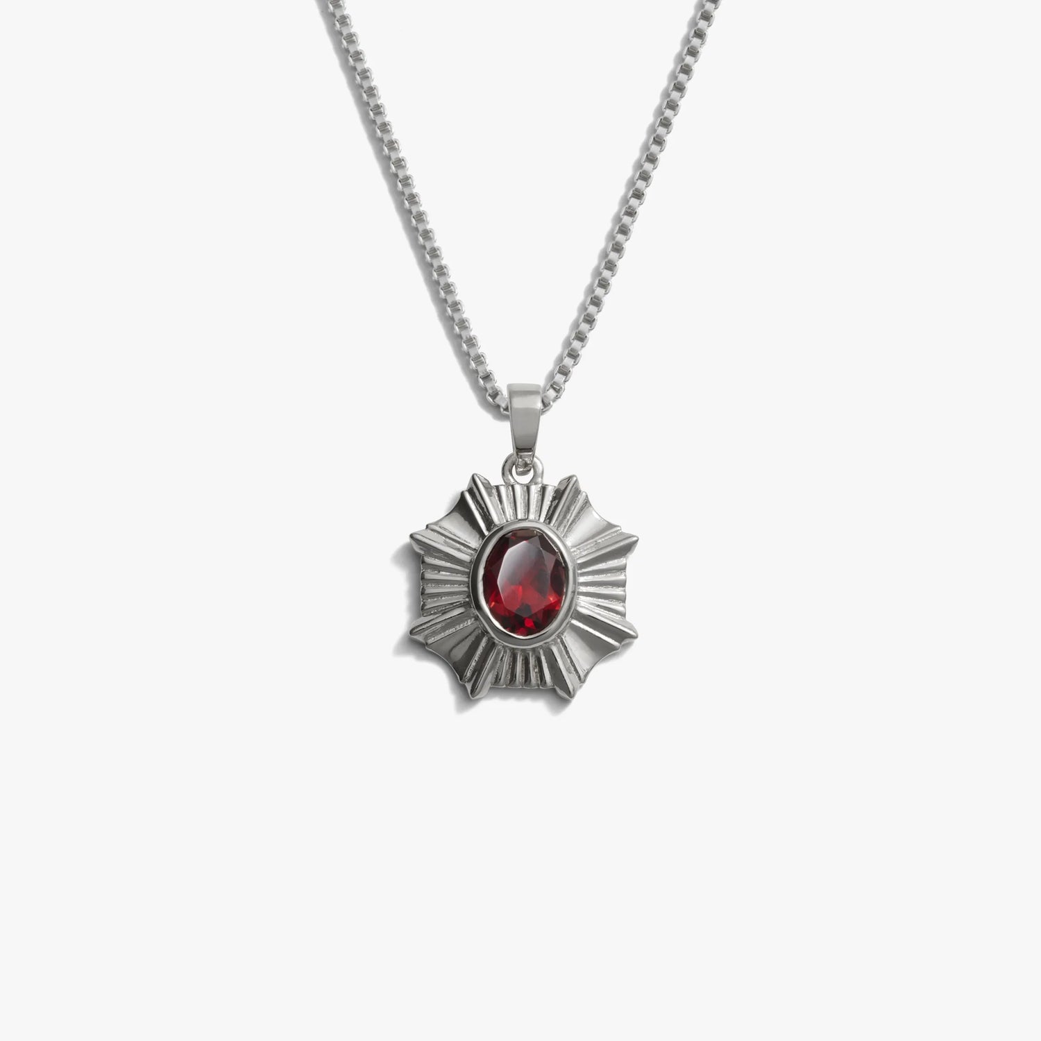 Awe Inspired Necklaces Sterling Silver / Red Garnet / 16"-18" Aura Necklace