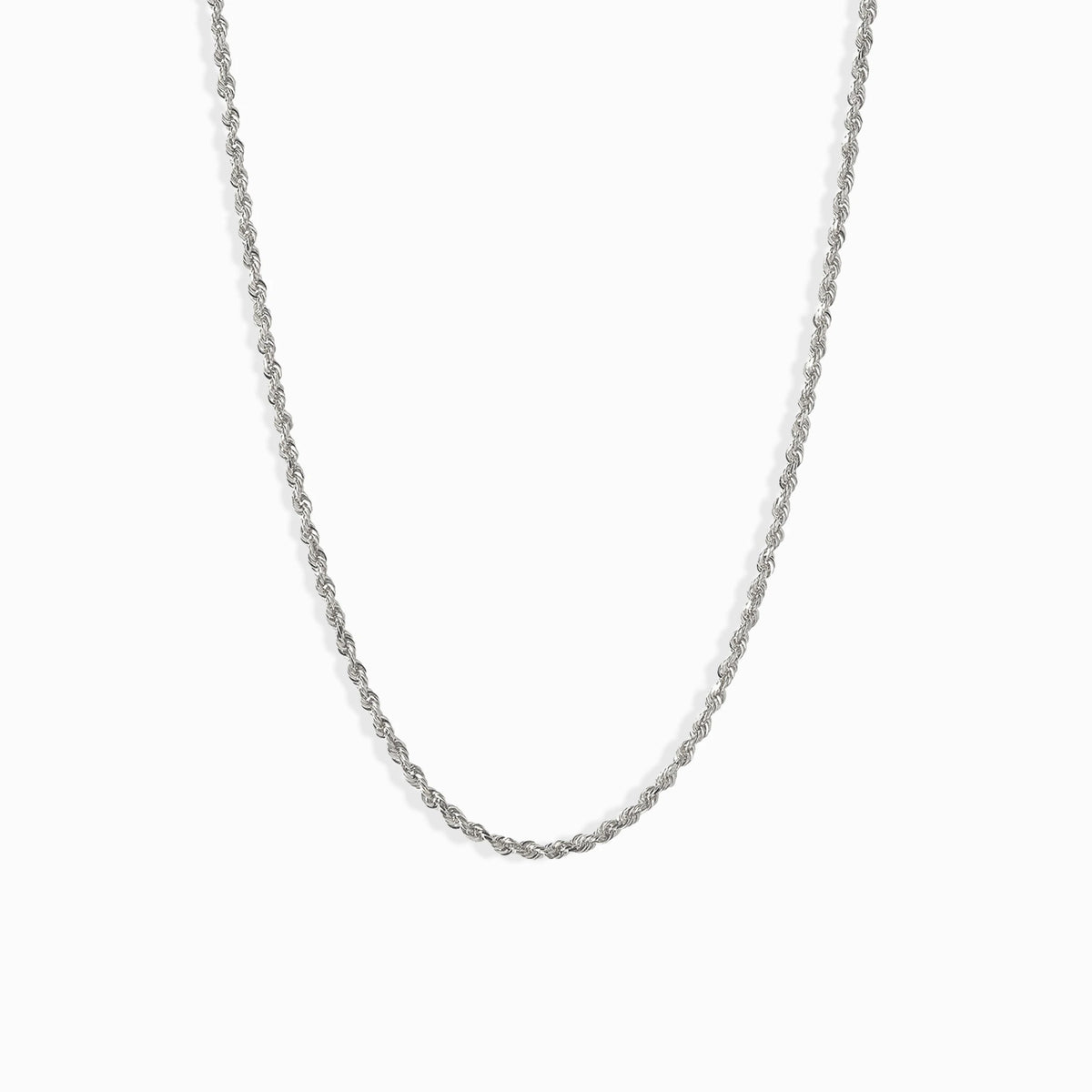 Awe Inspired Necklaces Sterling Silver Rope Chain Necklace