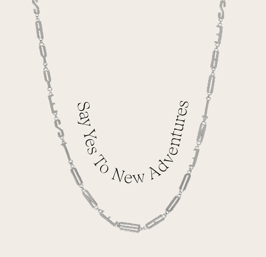 Awe Inspired Necklaces Sterling Silver / Say Yes to New Adventures Affirmation Necklace