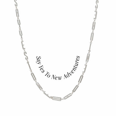 Awe Inspired Necklaces Sterling Silver / Say Yes to New Adventures Affirmation Necklace