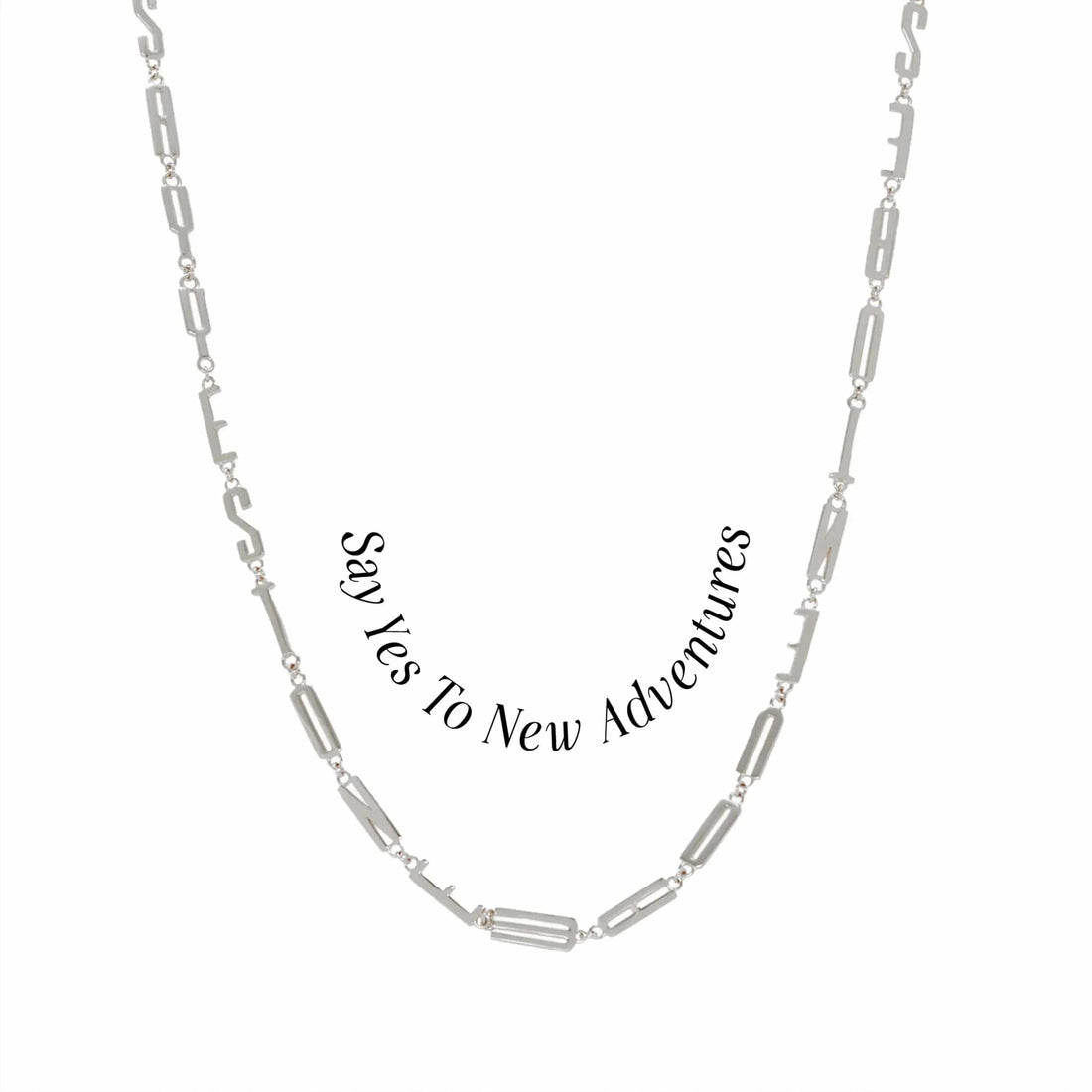 Awe Inspired Necklaces Sterling Silver / Say Yes to New Adventures Affirmation Necklace