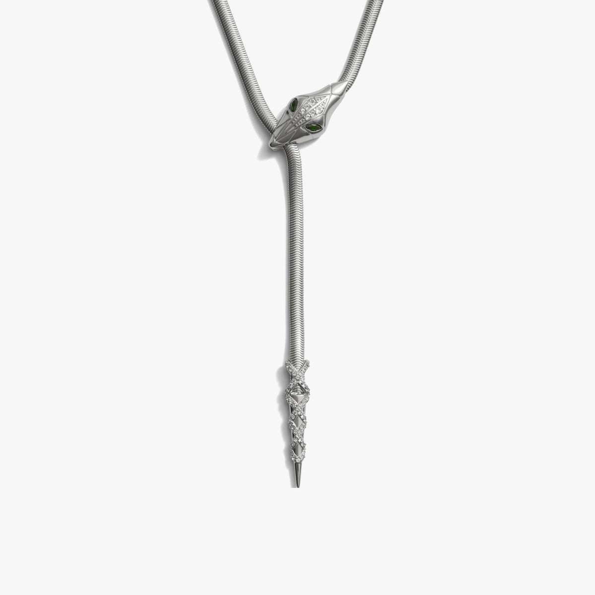 Awe Inspired Necklaces Sterling Silver Snake Lariat
