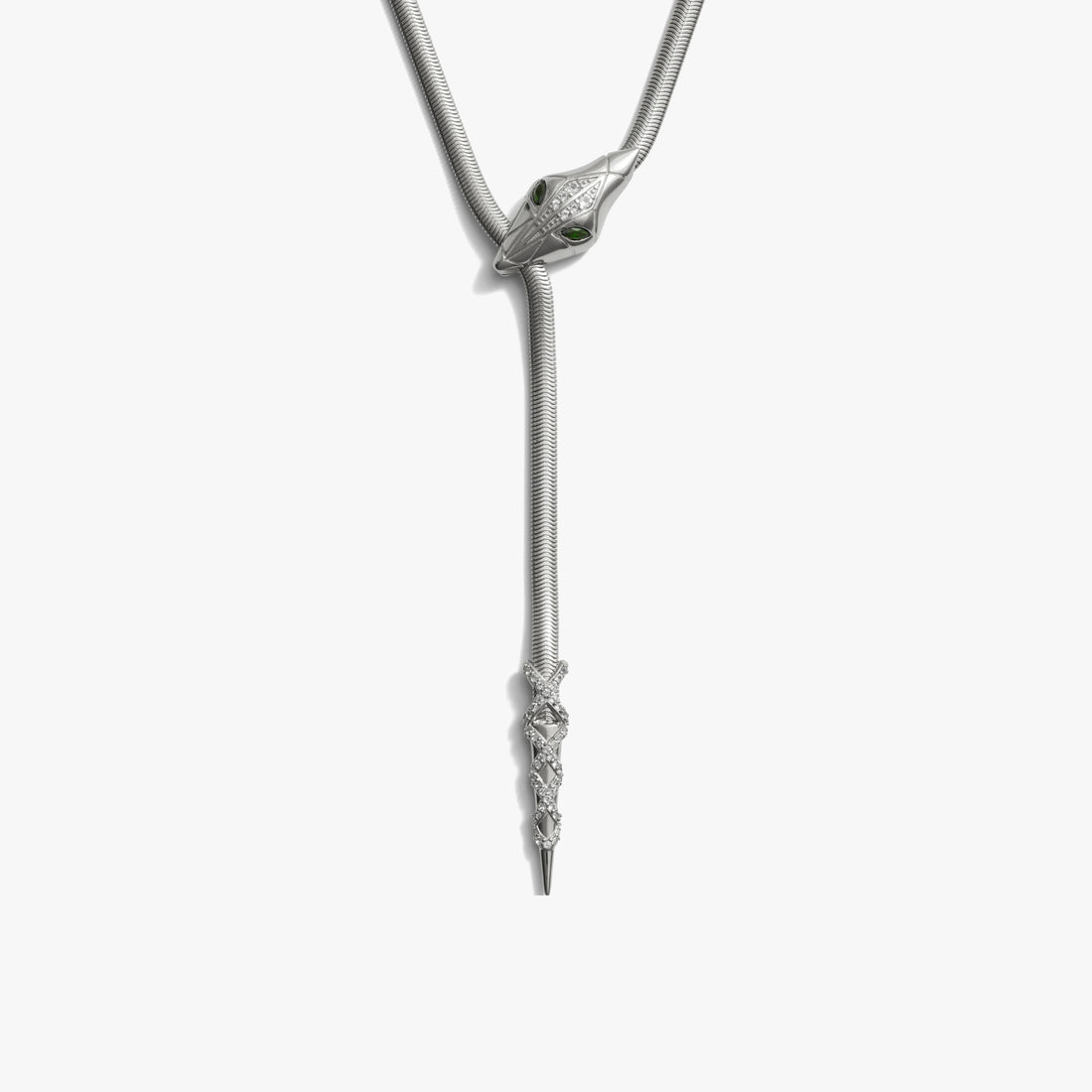 Awe Inspired Necklaces Sterling Silver Snake Lariat