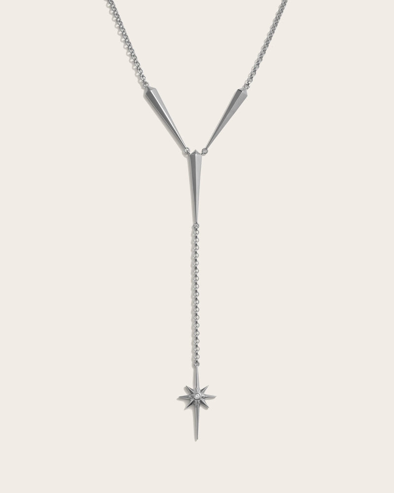 Awe Inspired Necklaces Sterling Silver Stardust Statement Lariat