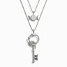 Awe Inspired Necklaces Sterling Silver The Gate of Hades Key and Triple Moon Set