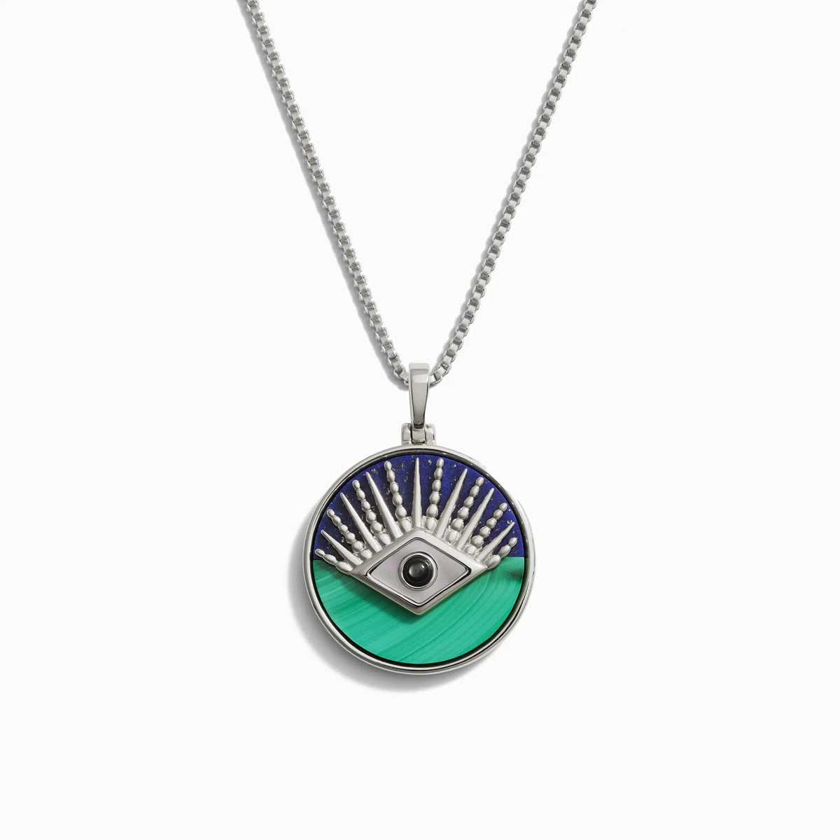 Awe Inspired Necklaces Sterling Silver Third Eye Coin Necklace
