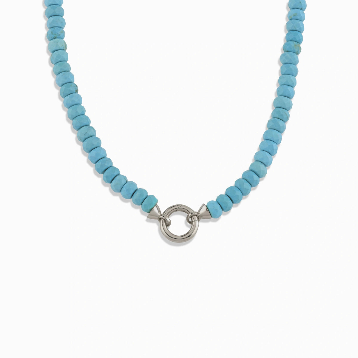 Awe Inspired Necklaces Sterling Silver / Turquoise Gemstone Bead Charm Collector