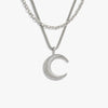 Awe Inspired Necklaces Sterling Silver Twisted Moon Layering Set