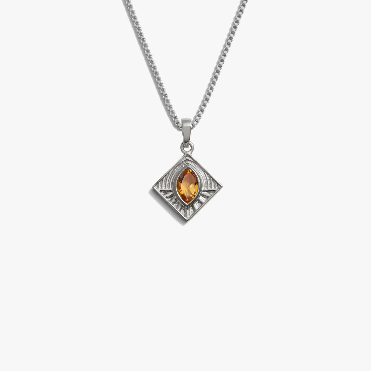 Awe Inspired Necklaces Sterling Silver / Yellow Citrine / 16"-18" Aura Necklace