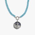 Awe Inspired Necklaces Sterling Silver Yemaya Turquoise Charm Necklace