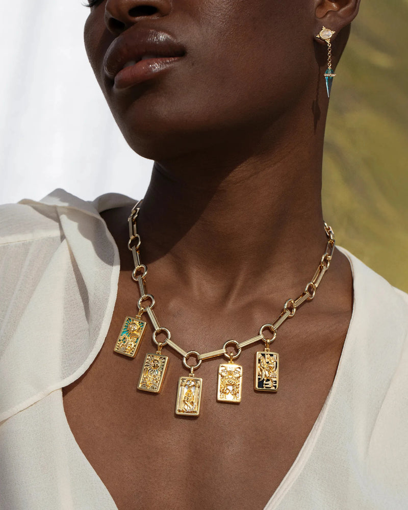 Awe Inspired Necklaces Tarot Bar Charm Necklace