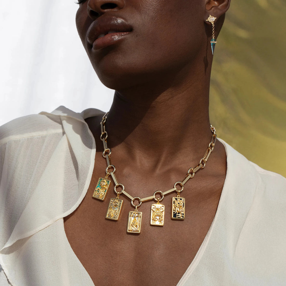 Awe Inspired Necklaces Tarot Bar Charm Necklace