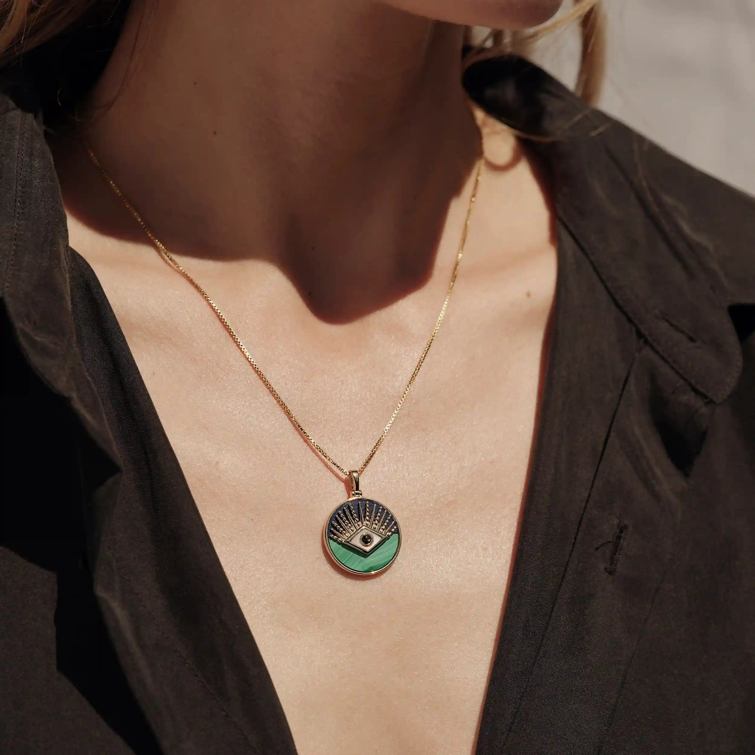 Awe Inspired  Necklaces Third Eye Coin Necklace