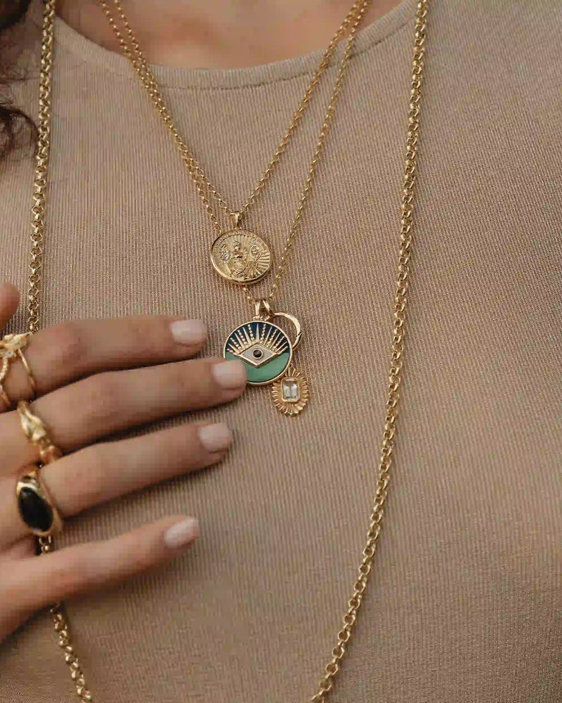 Awe Inspired Necklaces Third Eye Coin Necklace